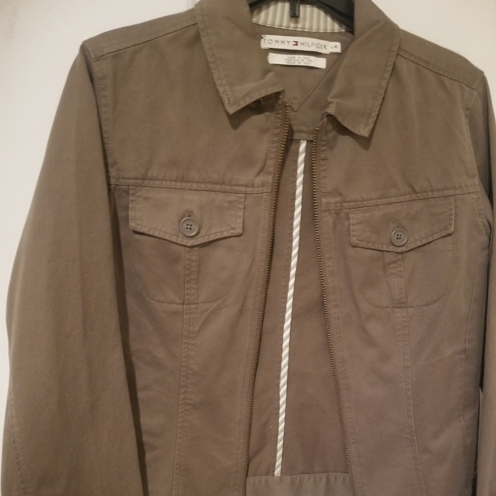Tommy Hilfiger Womens Trucker Style Jacket Size Large Excellent Condition